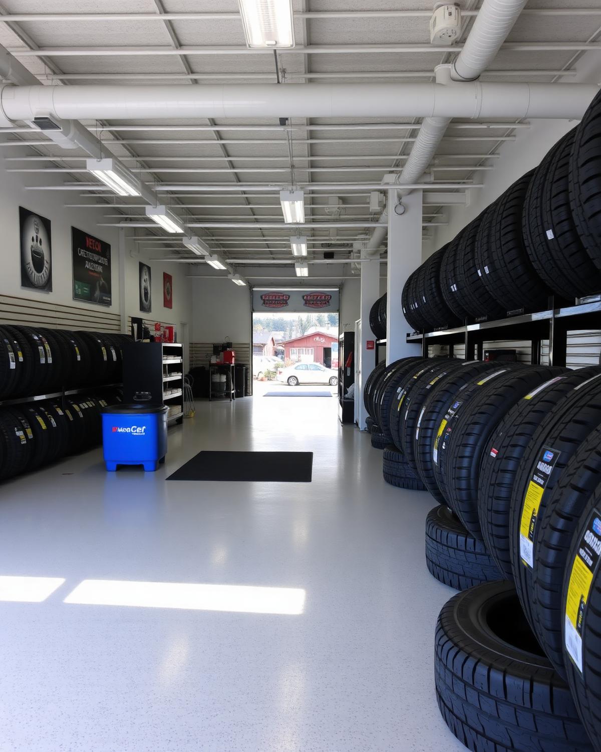 Interior of the Astar Tires shop