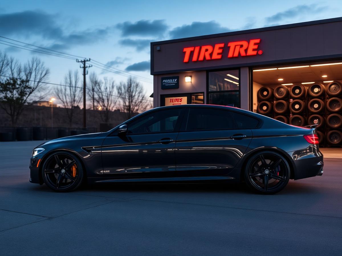 Luxury sedan with new wheels